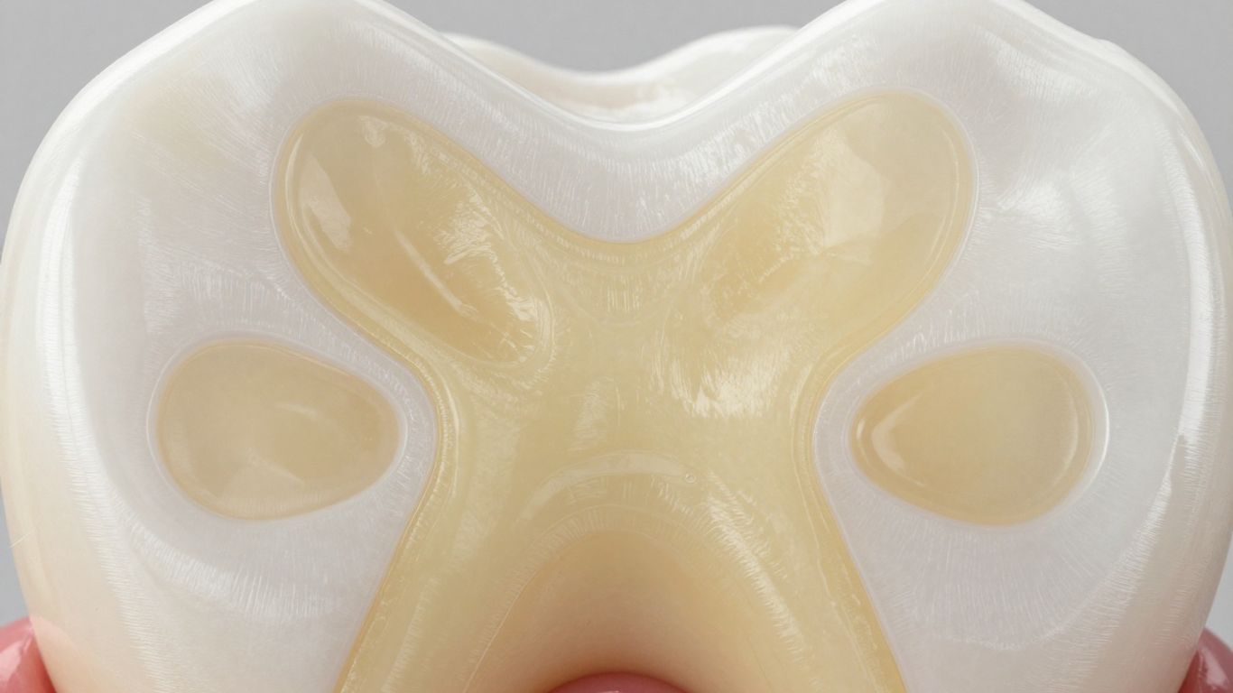 Healthy tooth enamel showing protection against sensitivity and decay. Healthy tooth enamel showing protection against sensitivity and decay.