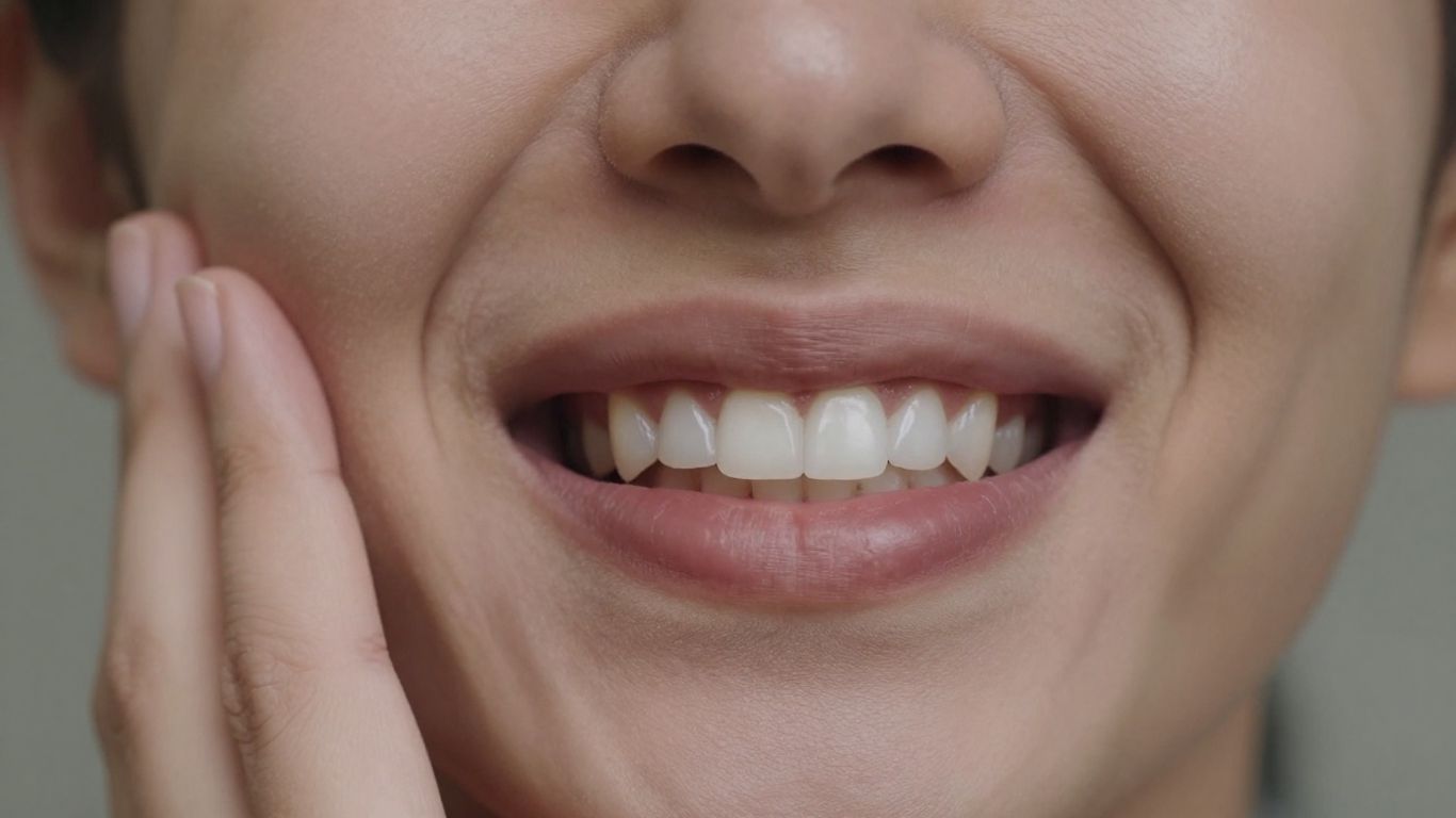 Person experiencing tooth sensitivity after teeth whitening treatment. Person experiencing tooth sensitivity after teeth whitening treatment.