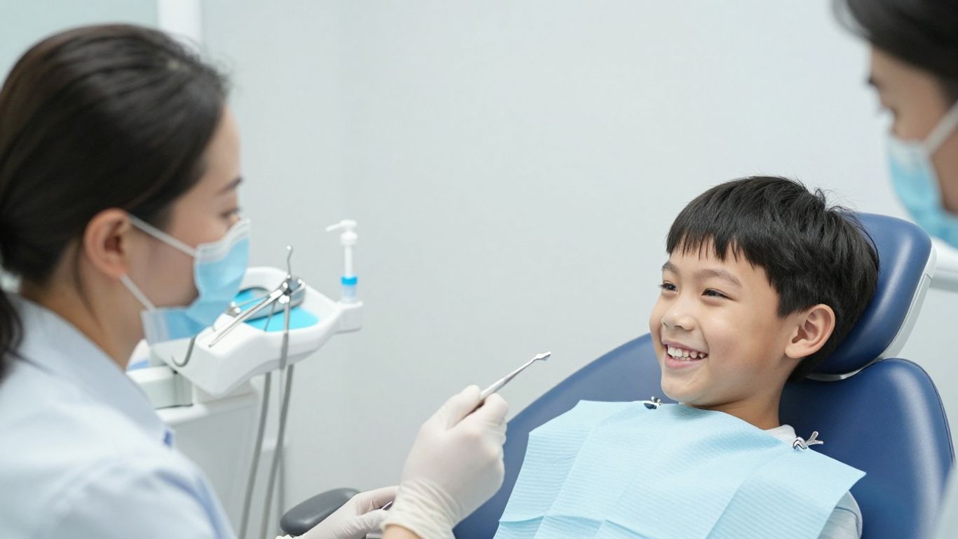 Young patient at orthodontic checkup highlighting why early evaluation helps determine the best age for braces