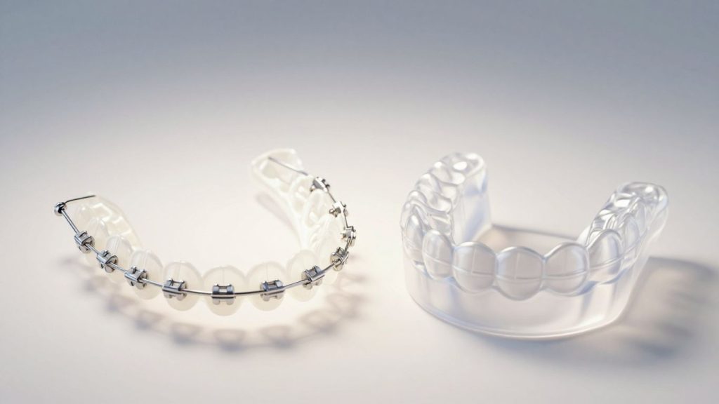 Traditional metal braces on teeth for orthodontic treatment in Gatineau