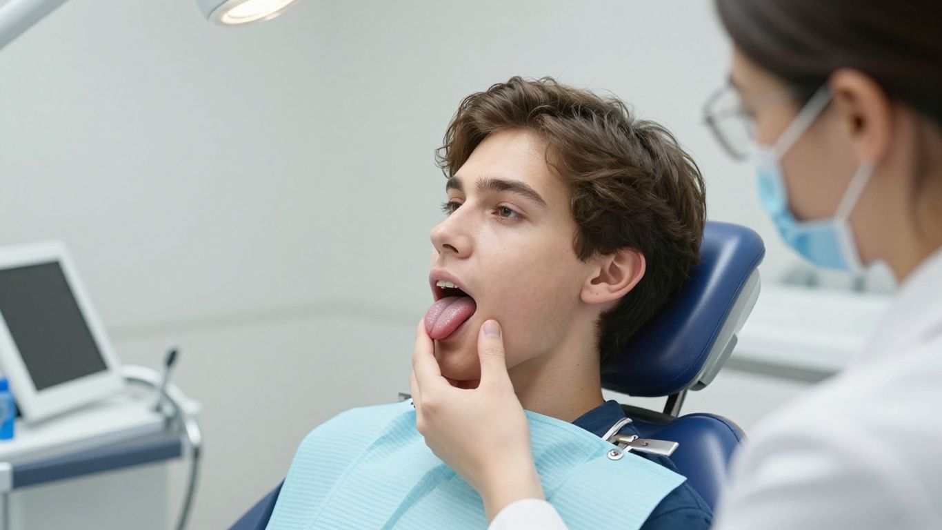 Adult Tongue Thrust Treatment After Relapse Adult patient consultation for tongue thrust treatment following orthodontic relapse.