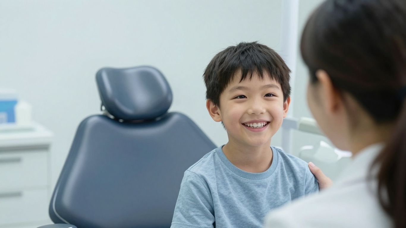 Young child sucking thumb, showing early effects on teeth alignment.